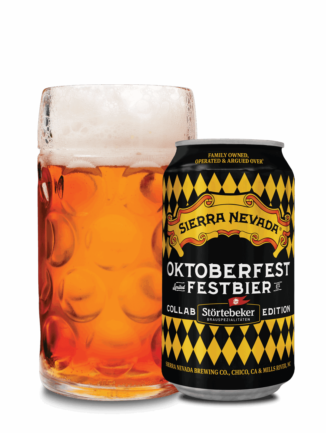 Oktoberfest beer can and mug